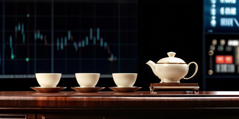 elegant-corporate-financial-tea-set-displayed-on-a-polished-mahogany-desk-surrounded-by-stock-marke